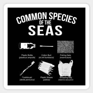 Common Species of The Seas Stop Plastic Pollution Sticker